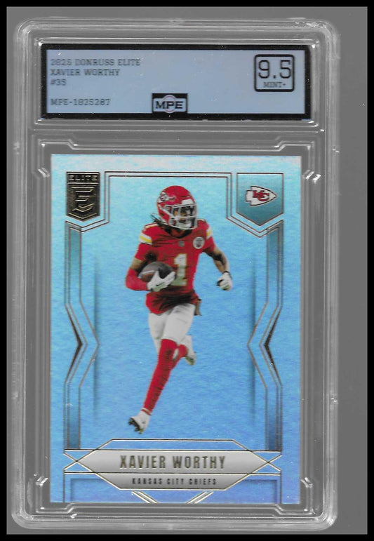 2025 Donruss Elite #35 Xavier Worthy MPE9.5