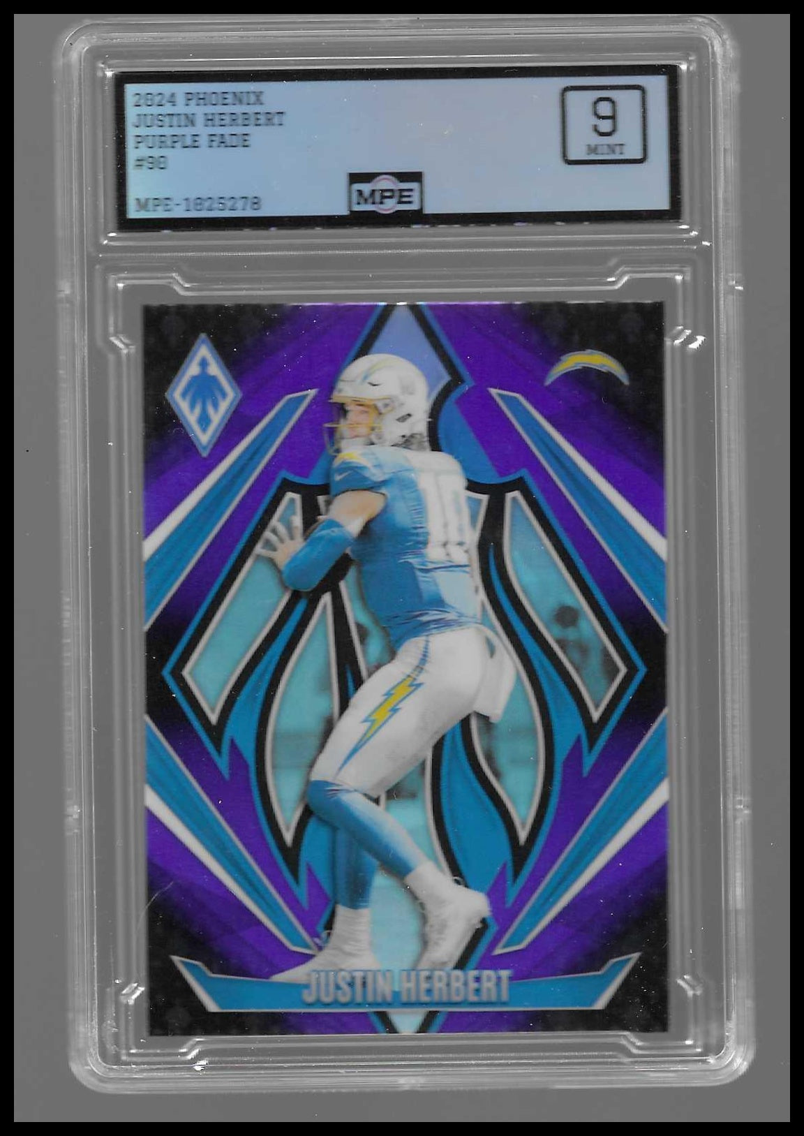 2024 Panini Phoenix Purple Fade #90 Justin Herbert MPE9