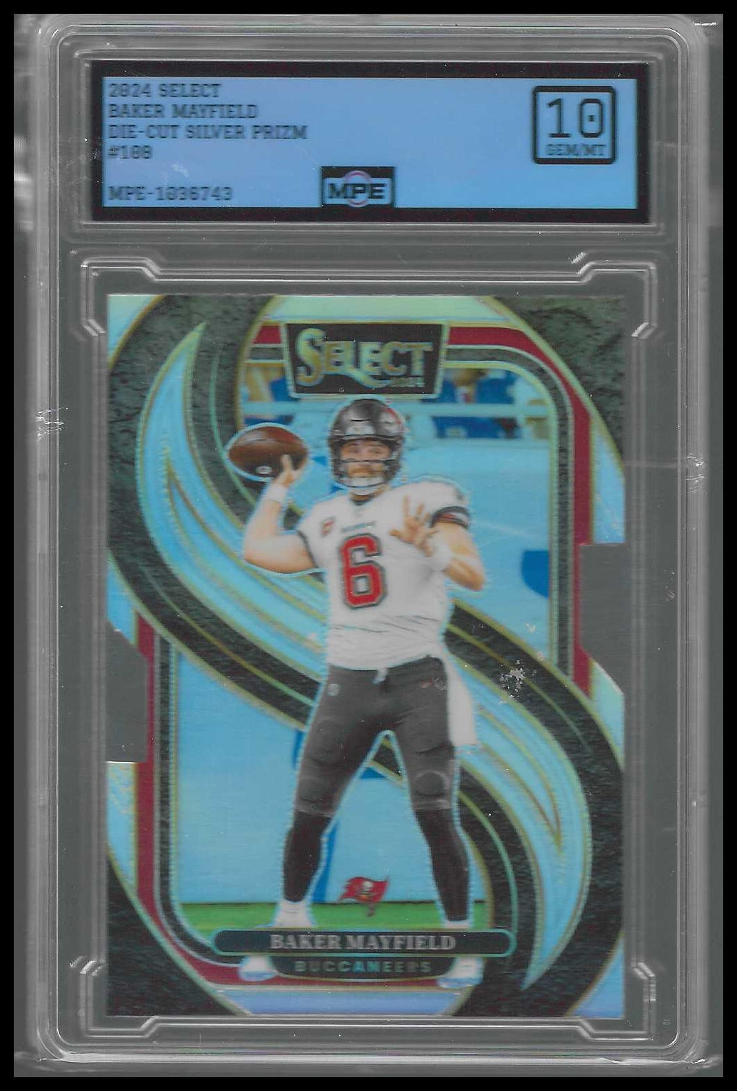 2024 Panini Select Silver Prizm Die Cut #108 Baker Mayfield MPE 10