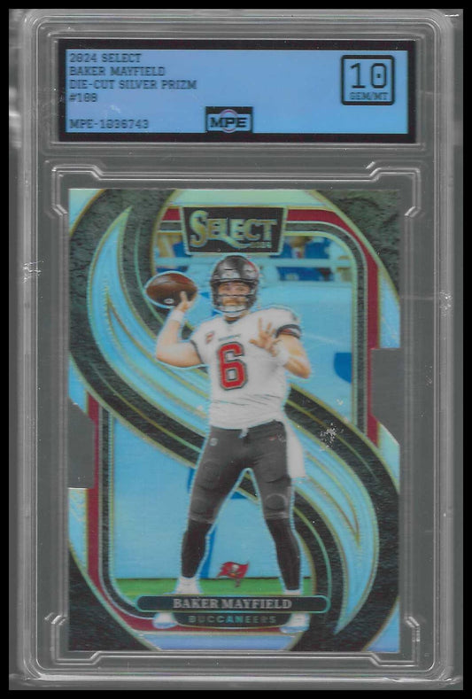 2024 Panini Select Silver Prizm Die Cut #108 Baker Mayfield MPE 10