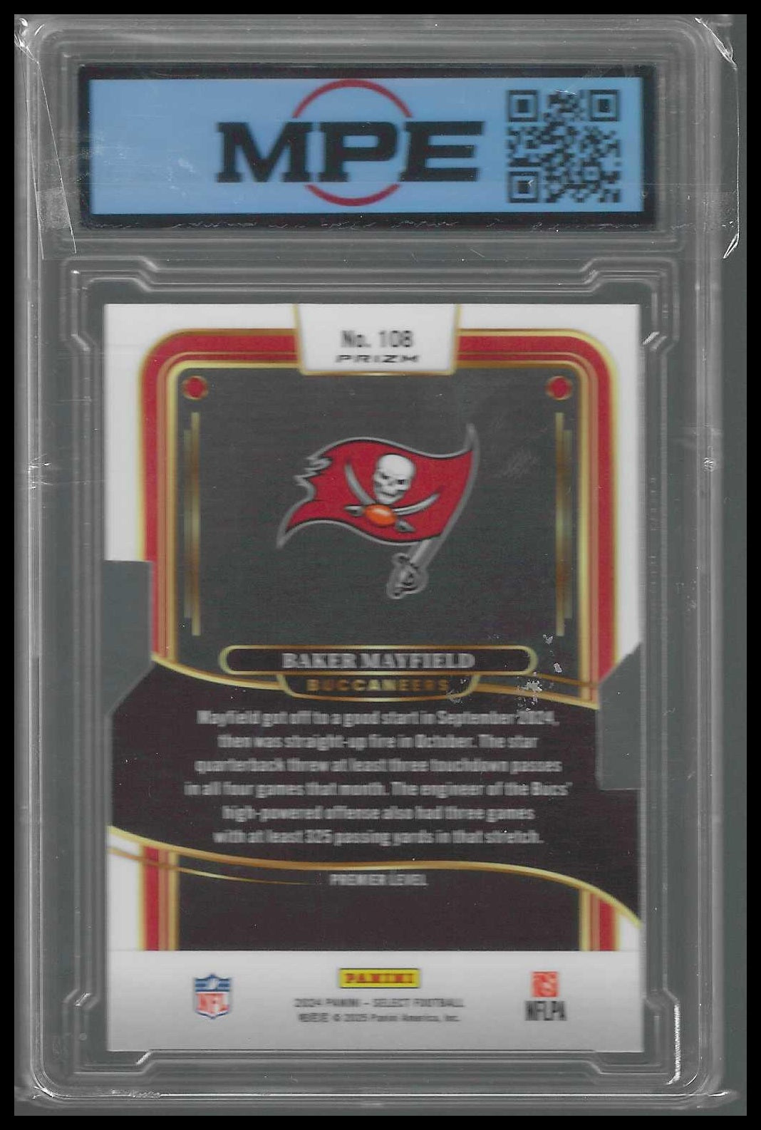 2024 Panini Select Silver Prizm Die Cut #108 Baker Mayfield MPE 10