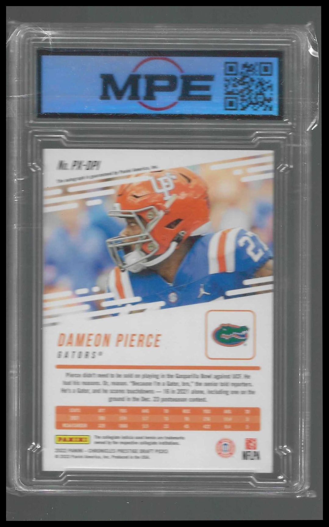 2022 Chronicles Draft Picks Prestige Xtra Pts AUTO #PX-DPI Dameon Pierce MPE 9