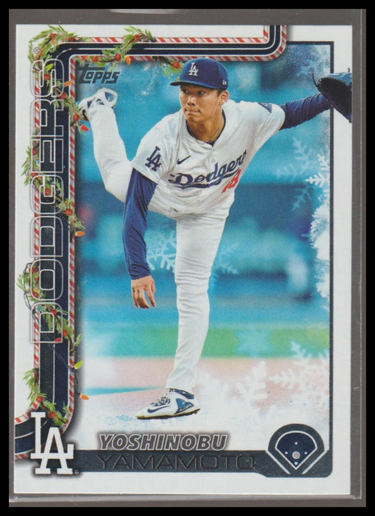 2025 Topps Holiday #H159 Yoshinobu Yamamoto