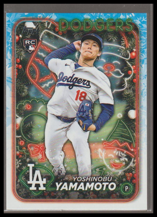 2024 Topps Holiday #H88 Yoshinobu Yamamoto