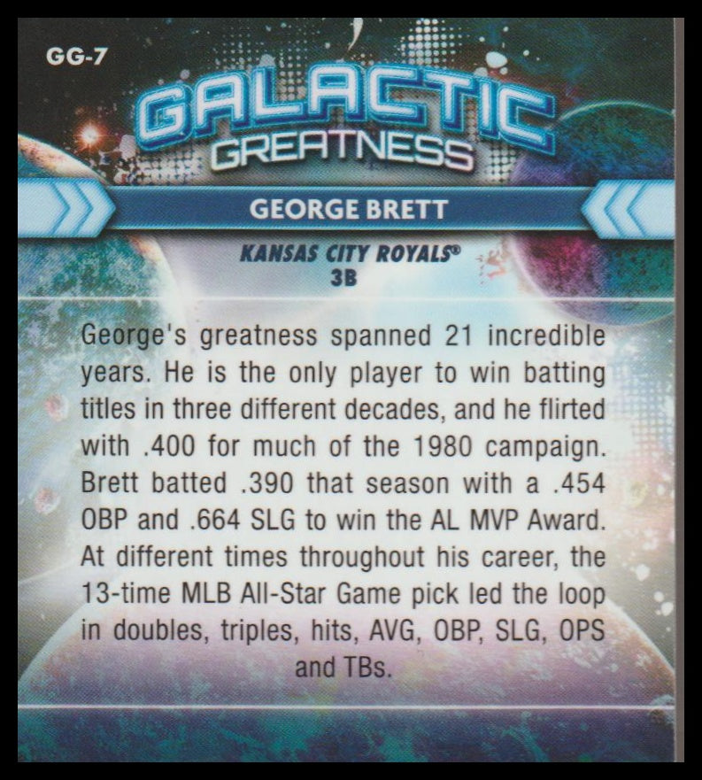 2024 Topps Chrome Cosmic #GG-7 George Brett Galactic Greatness