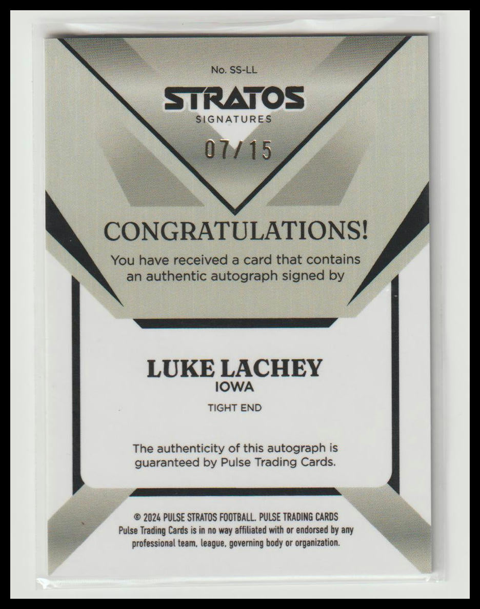 2025 PULSE STRATOS #SS-LL LUKE LACHEY SIGNATURES SN/15