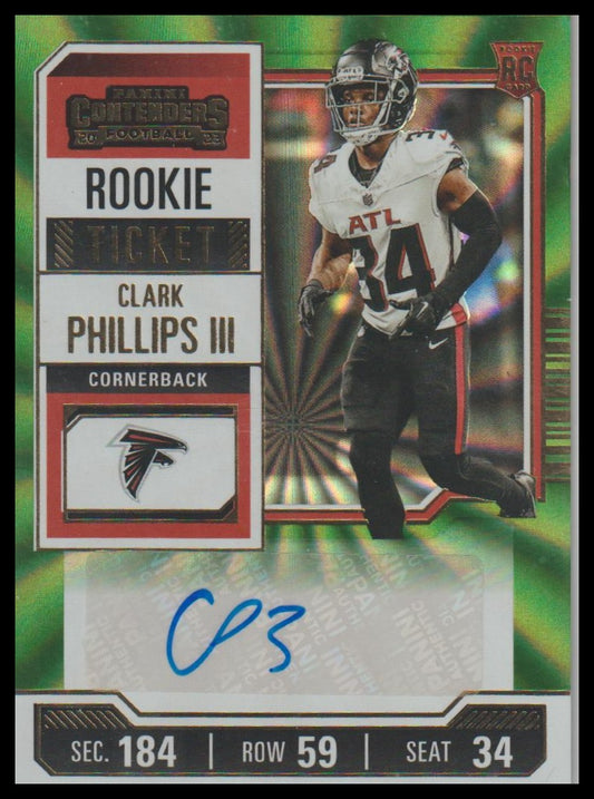 2023 Panini Contenders #225 Clark Phillips III AUTO