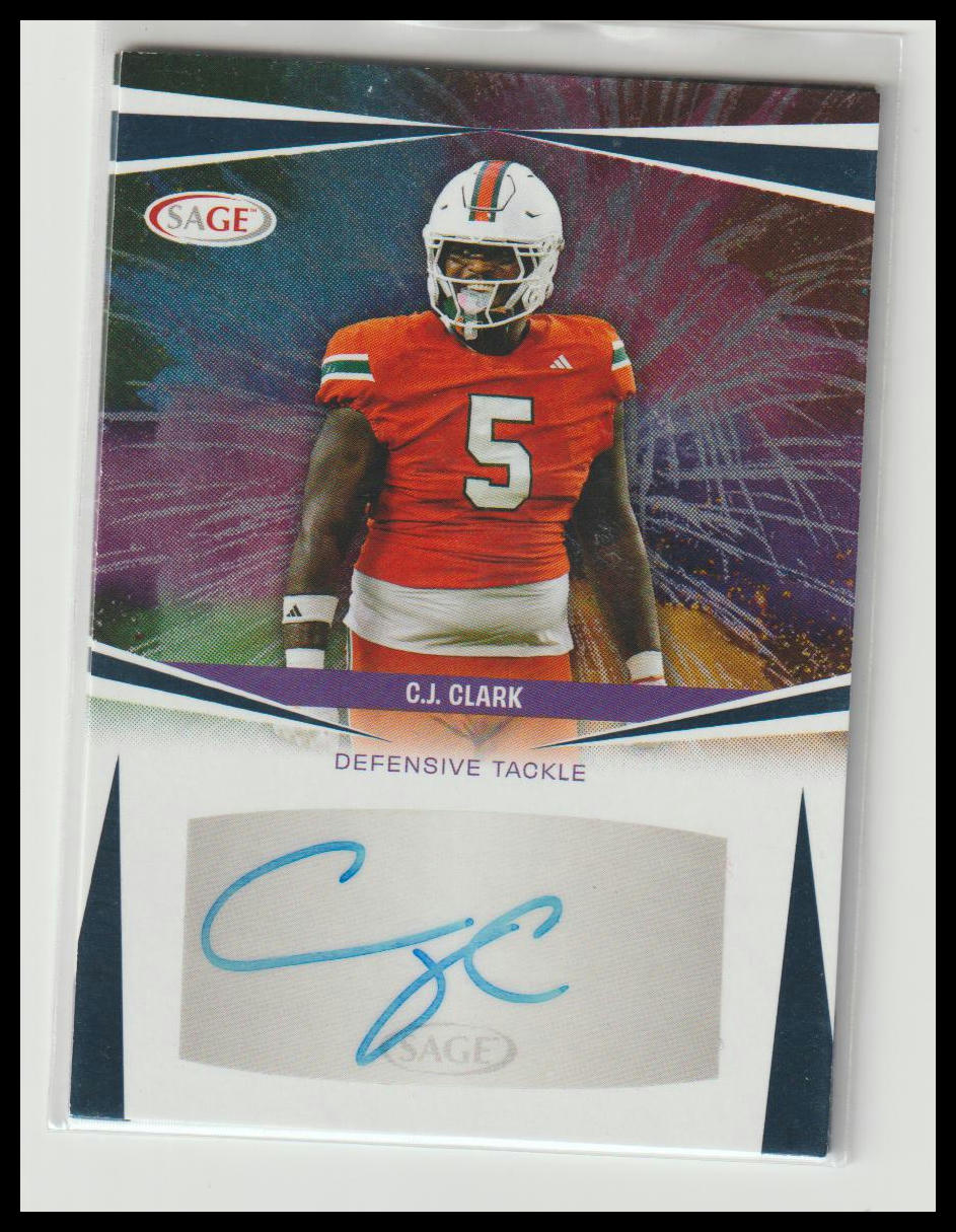 2025 SAGE HIT #A-CJC C.J. Clark Autographs Blue (Low Series)
