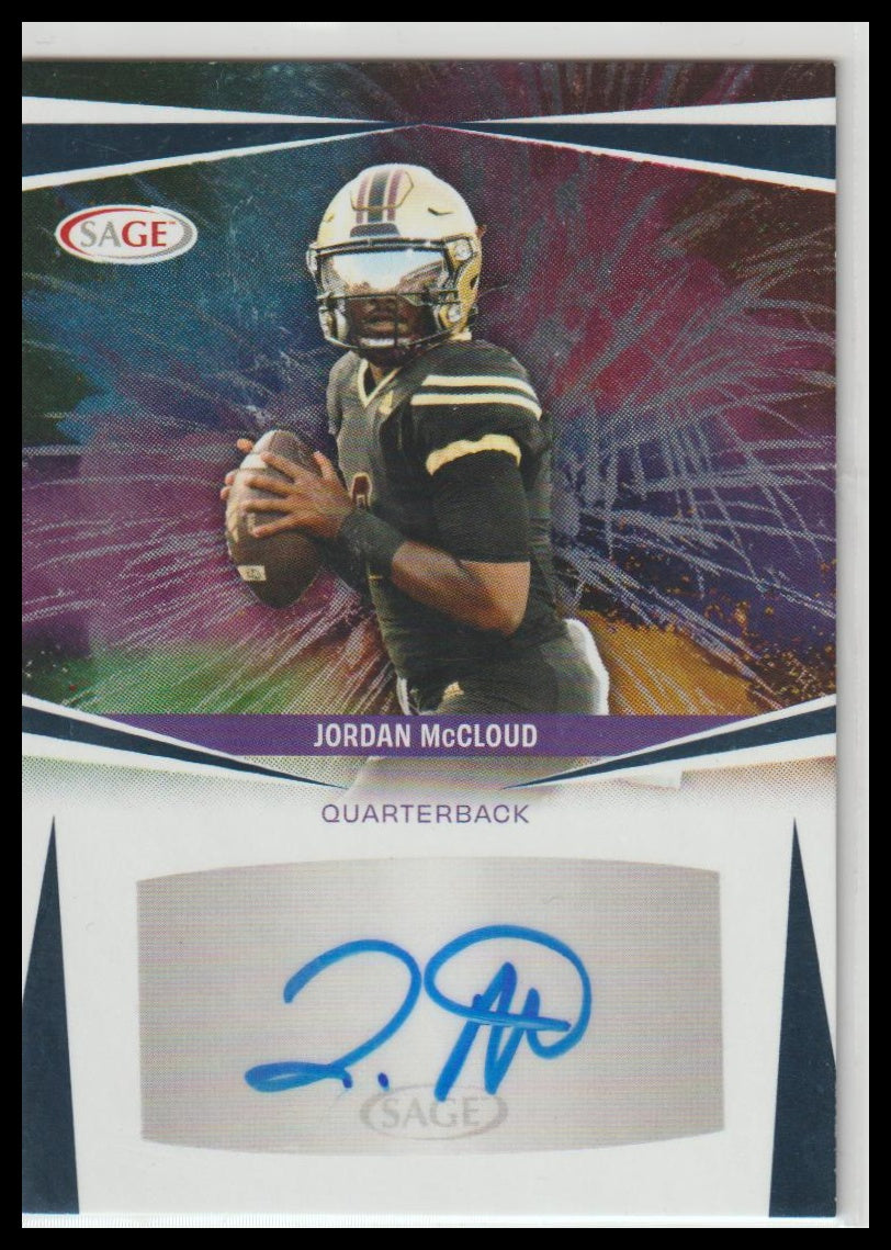 2025 SAGE HIT #A-JM3 Jordan McCloud Autographs Red (Low Series)
