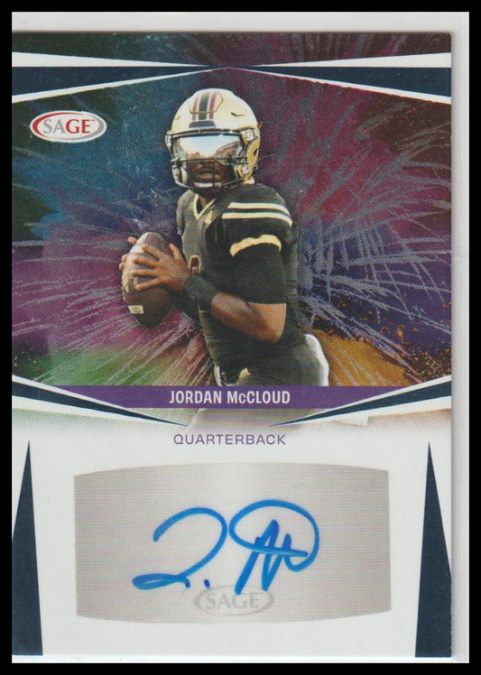 2025 SAGE HIT #A-JM3 Jordan McCloud Autographs Red (Low Series)