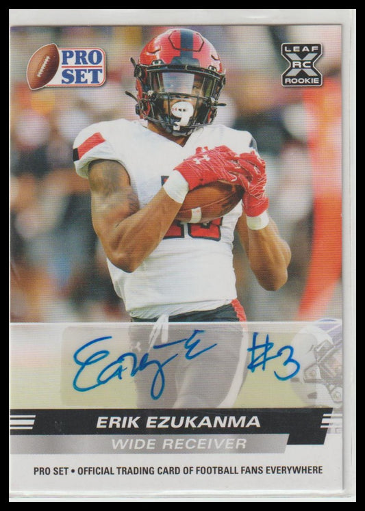 2022 Pro Set Draft #PSA-EE1 Erik Ezukanma Autographs