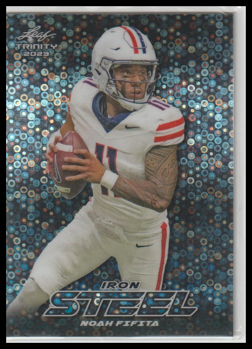 2023 Leaf Trinity #S-62 Noah Fifita Steel Donut Circles Silver #/10
