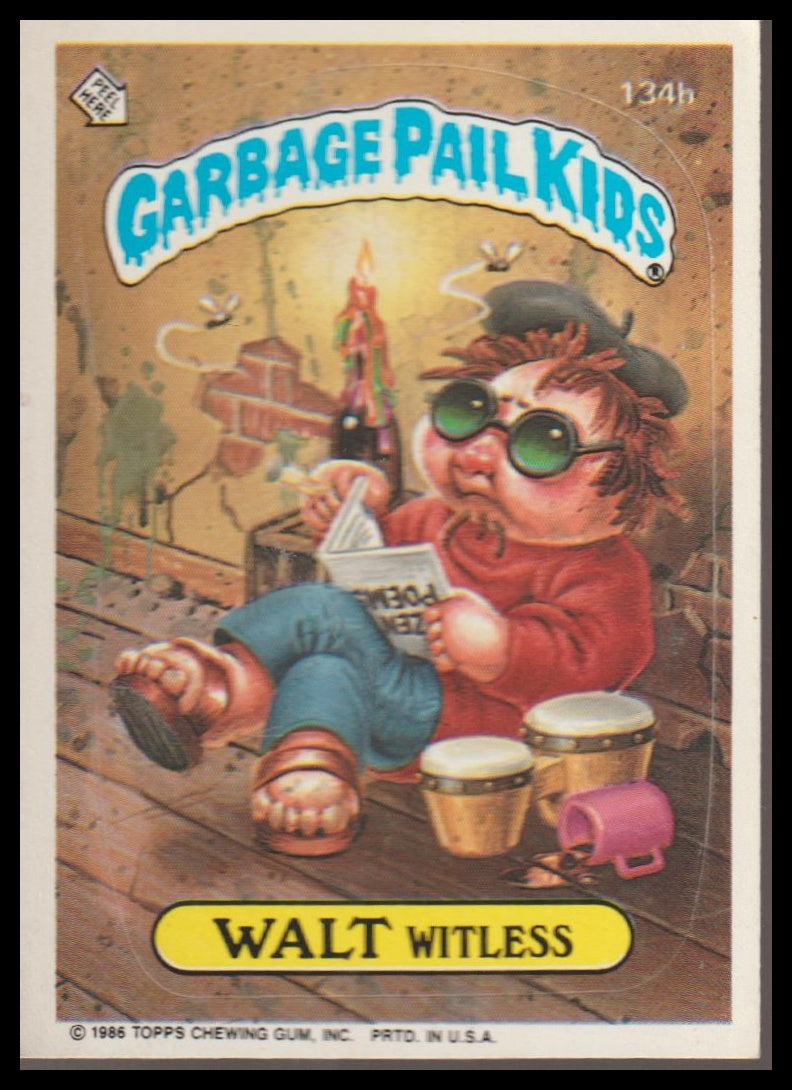 1986 Topps Garbage Pail Kids Series 4 #134b Walt Witless