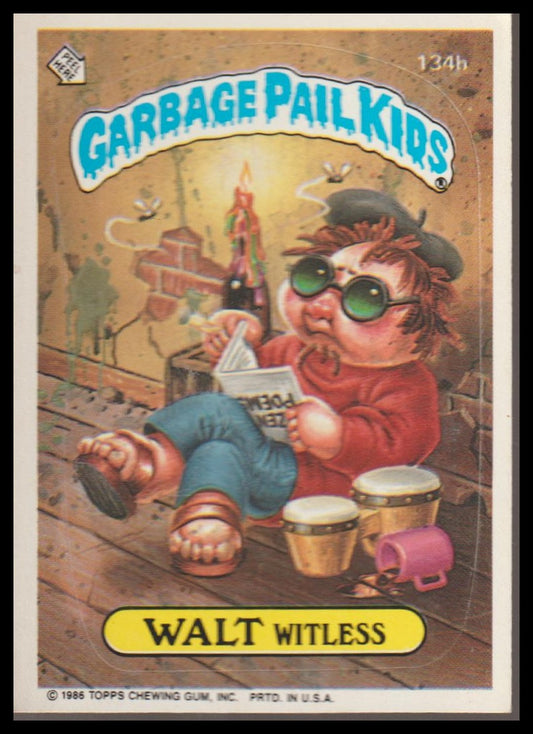 1986 Topps Garbage Pail Kids Series 4 #134b Walt Witless
