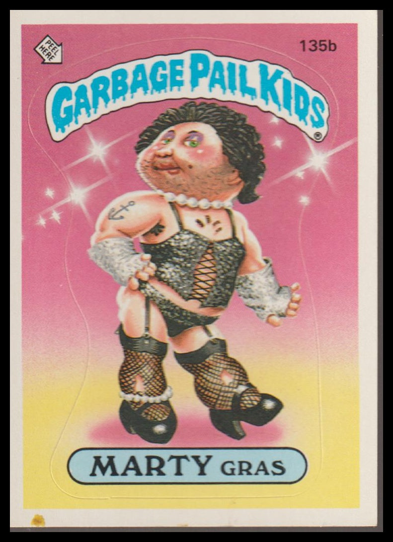 1986 Topps Garbage Pail Kids Series 4 #135b Marty Gras
