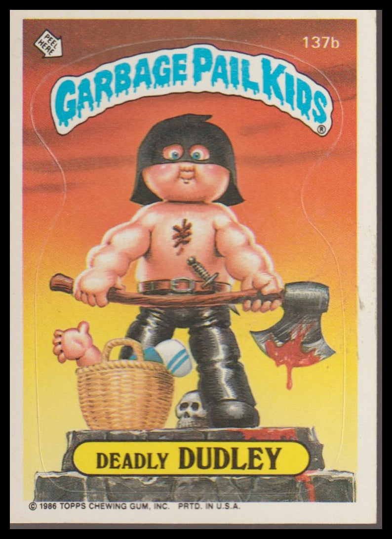 1986 Topps Garbage Pail Kids Series 4 #137b Deadly Dudley