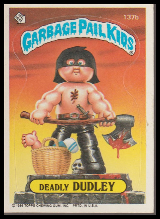 1986 Topps Garbage Pail Kids Series 4 #137b Deadly Dudley