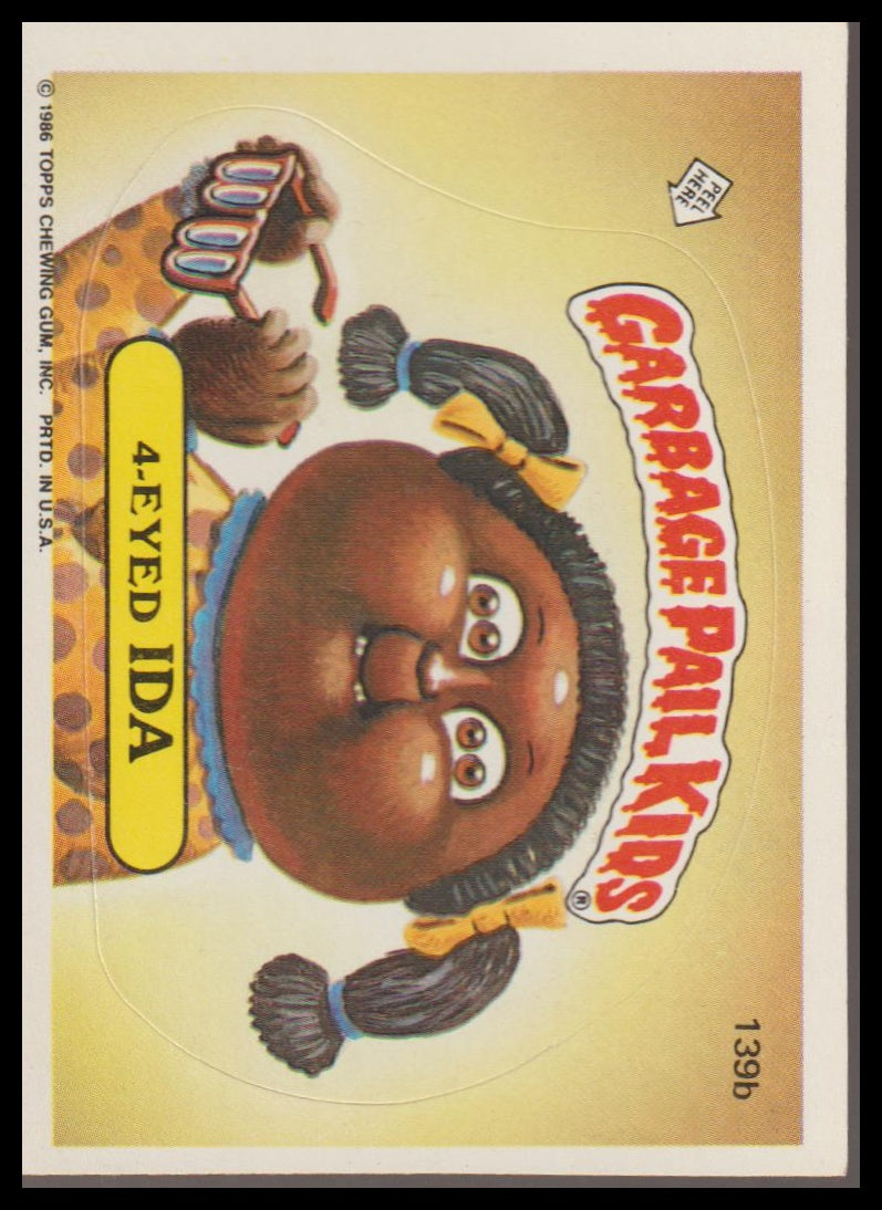 1986 Topps Garbage Pail Kids Series 4 #139b 4-Eyed Ida