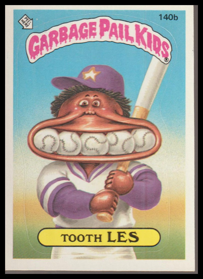 1986 Topps Garbage Pail Kids Series 4 #140b Tooth Les