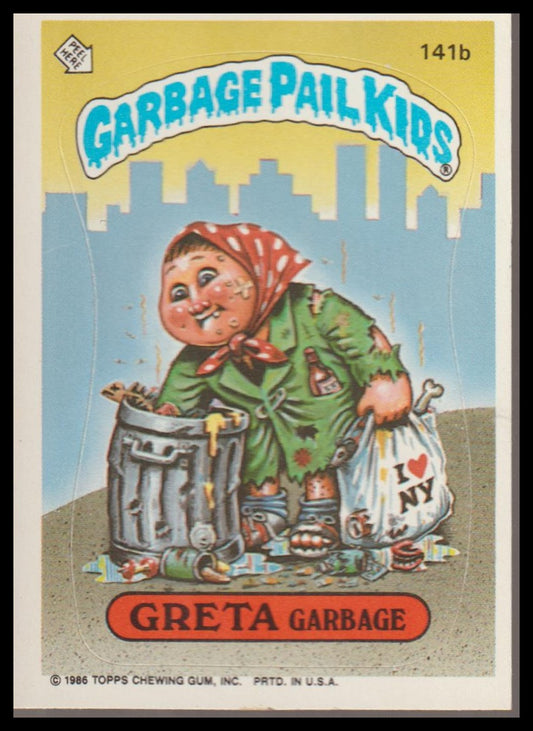 1986 Topps Garbage Pail Kids Series 4 #141b Greta Garbage