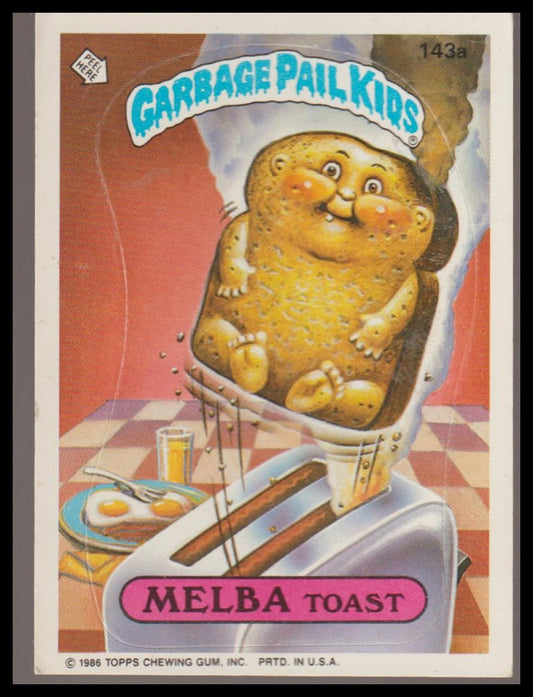 1986 Topps Garbage Pail Kids Series 4 #143a Melba Toast