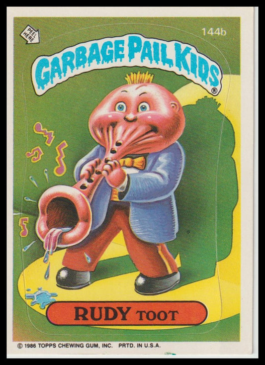 1986 Topps Garbage Pail Kids Series 4 #144b Rudy Toot
