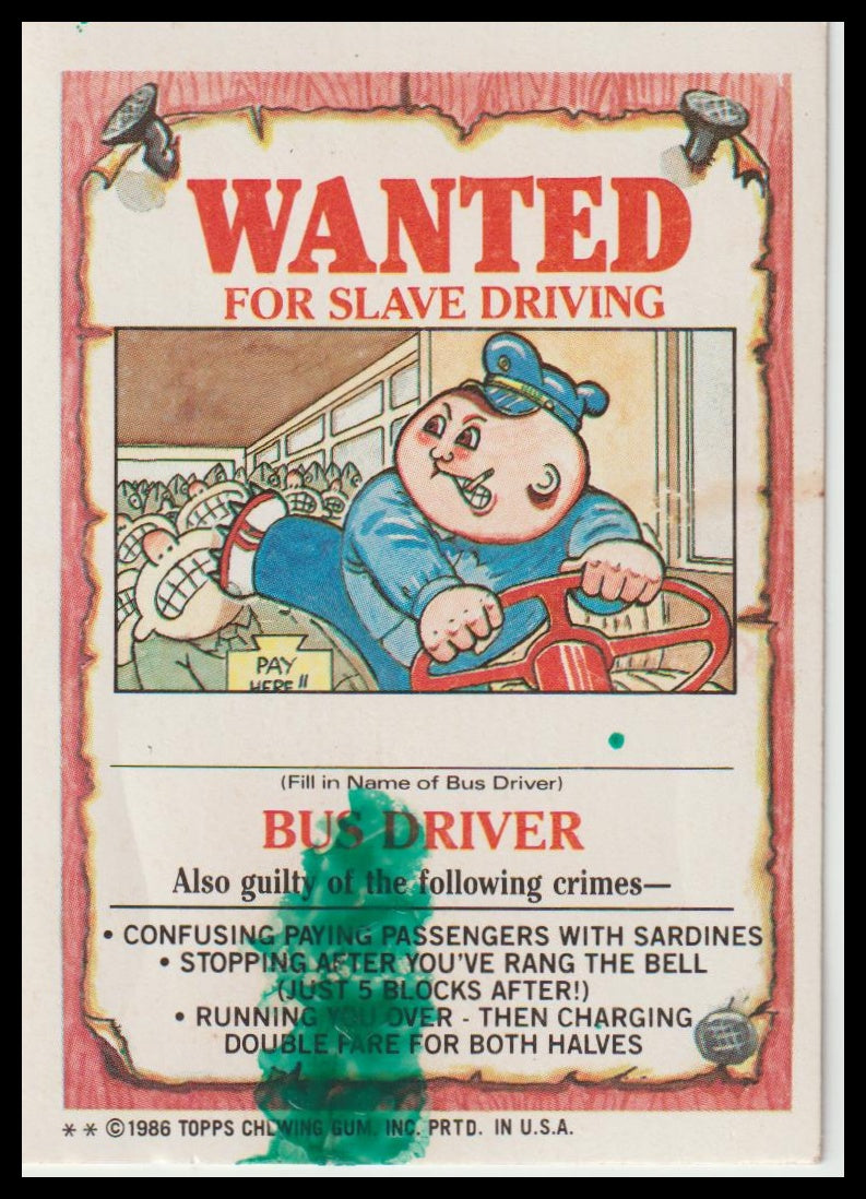1986 Topps Garbage Pail Kids Series 4 #145b Crushed Shelly