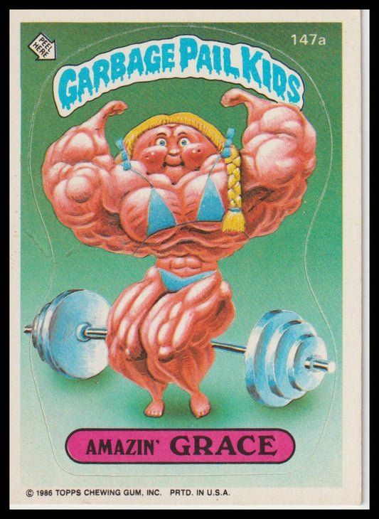 1986 Topps Garbage Pail Kids Series 4 #147a Amazin' Grace