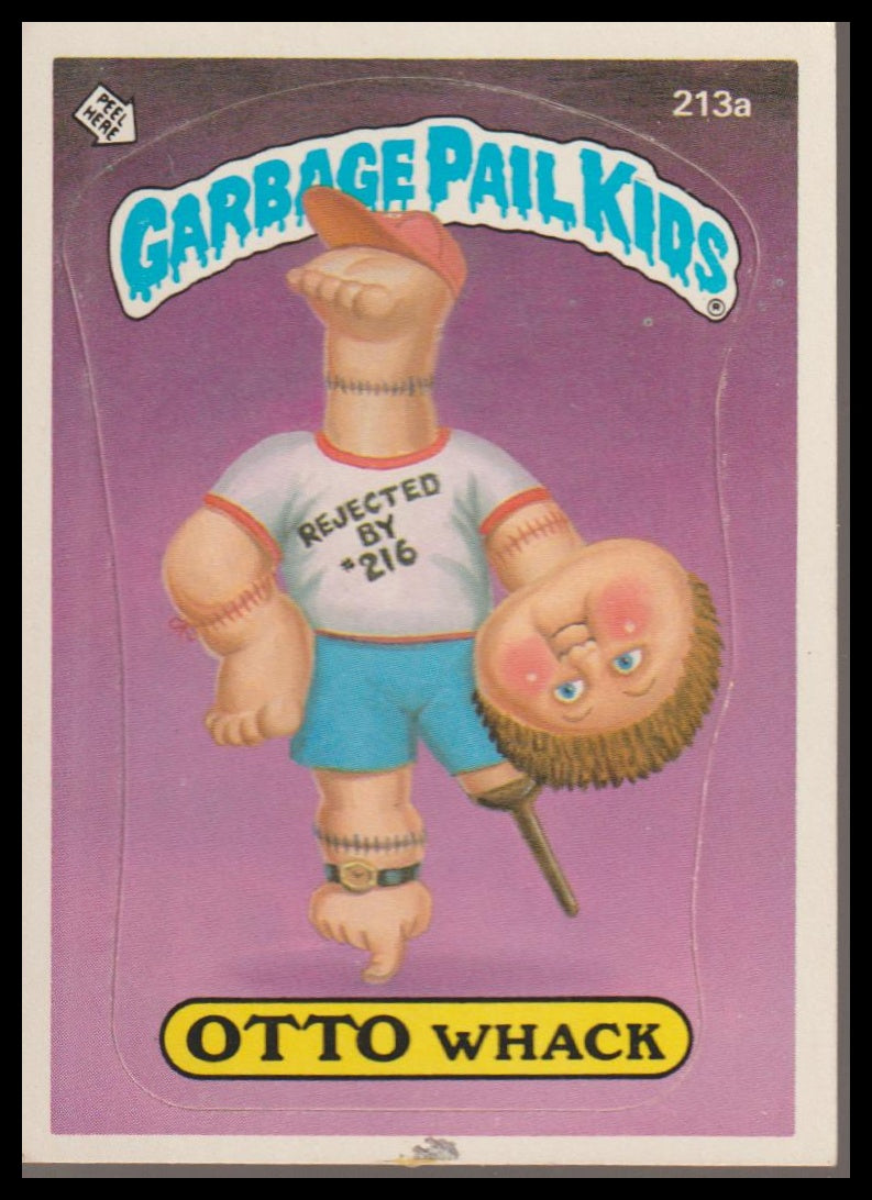 1986 Topps Garbage Pail Kids Series 6 #213a Otto Whack