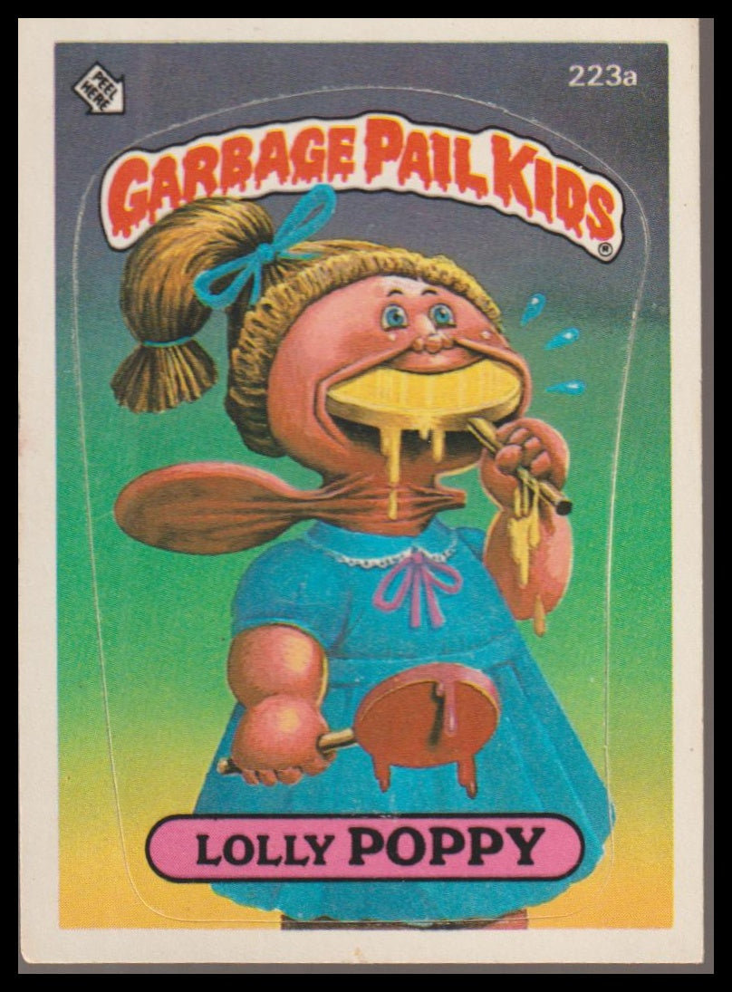 1986 Topps Garbage Pail Kids Series 6 #223a Lolly Poppy