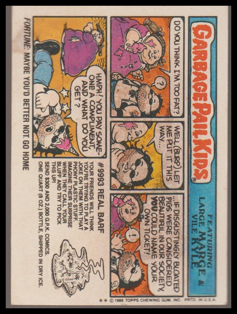 1986 Topps Garbage Pail Kids Series 6 #224b Pagan Megan