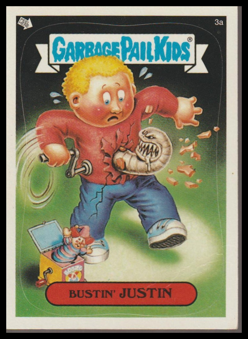 2003 Topps Garbage Pail Kids All-New Series 1 #3a Bustin' Justin