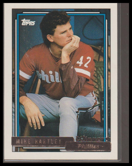1992 Topps #484 Mike Hartley Gold Winners