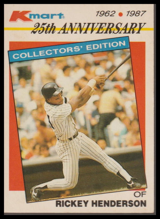 1987 Topps Kmart 25th Baseball's Stars of the Decades #27 Rickey Henderson
