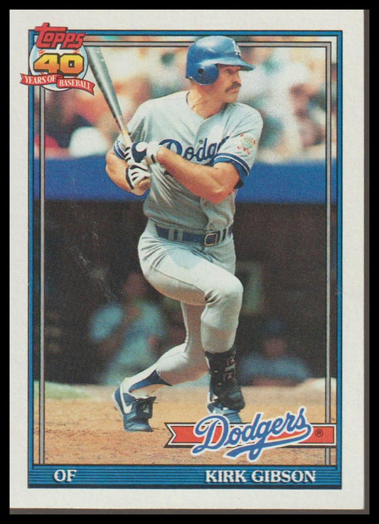 1991 Topps #490b Kirk Gibson