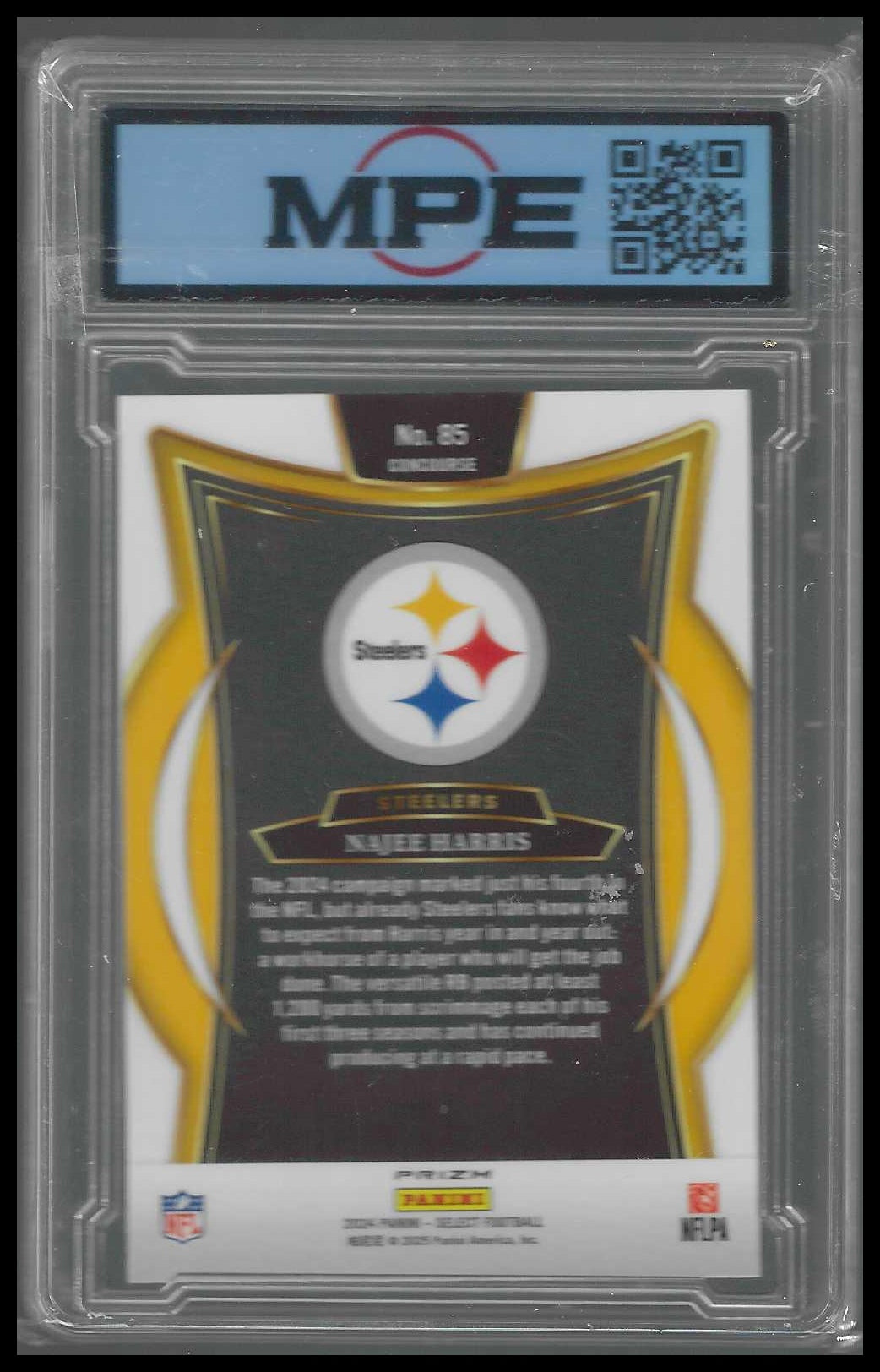 2024 Panini Select Black & Gold Prizm Shock #85 Najee Harris MPE GM/MT 10