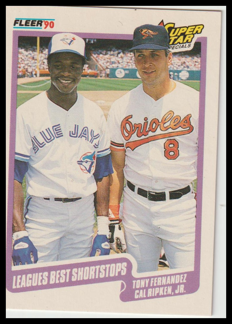 1990 Fleer Leagues Best Shortstops #634 Tony Fernandez / Cal Ripken, Jr.
