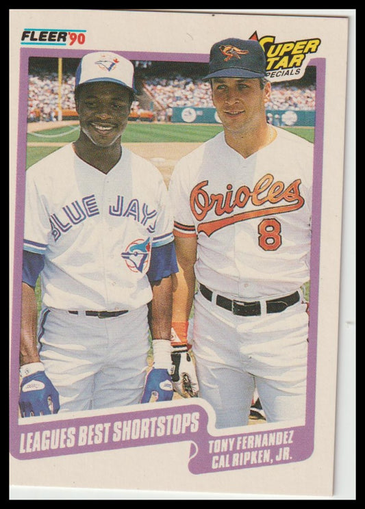 1990 Fleer Leagues Best Shortstops #634 Tony Fernandez / Cal Ripken, Jr.