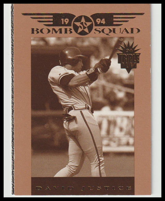 1994 Triple Play #5 David Justice Bomb Squad