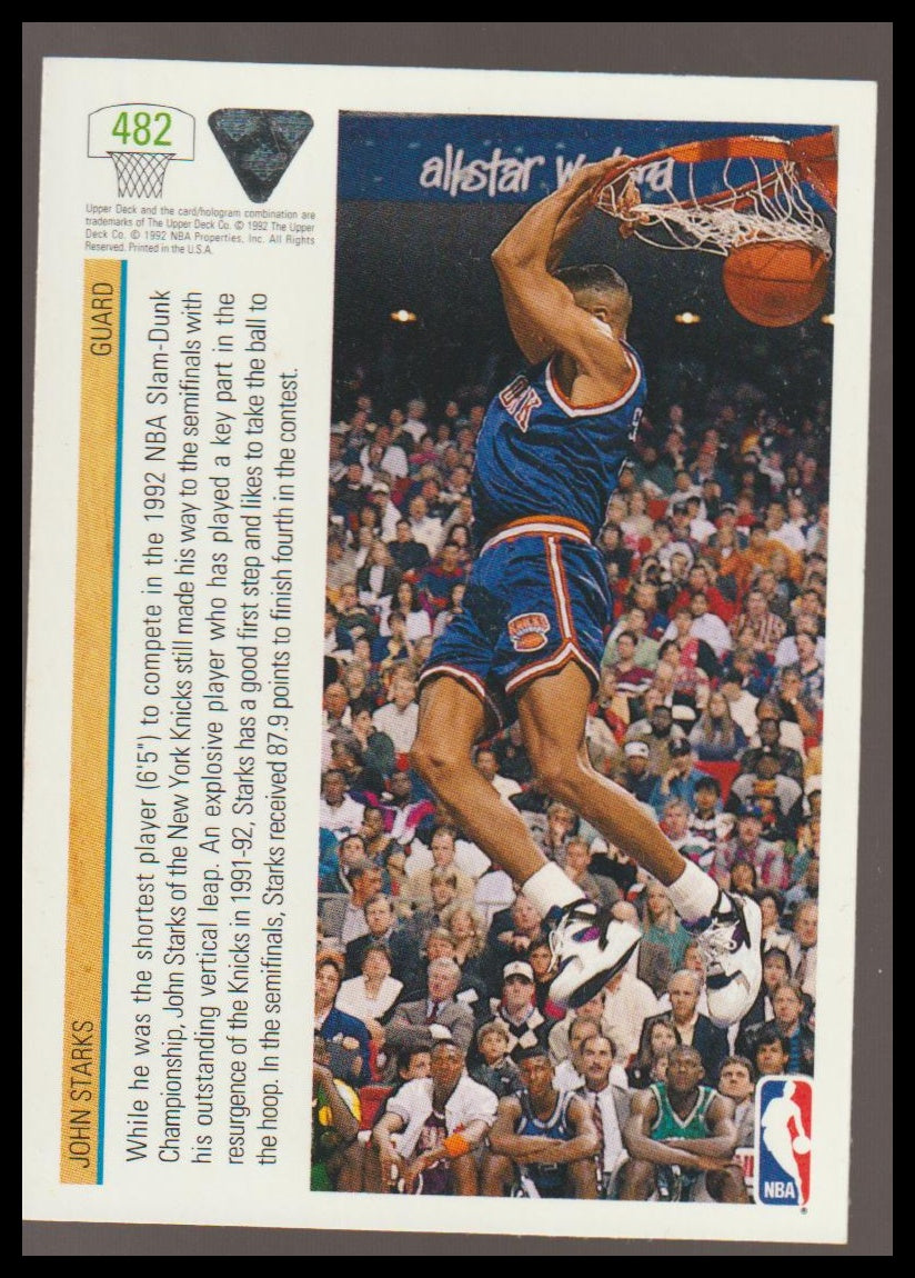 1991-92 Upper Deck #482 John Starks NBA All-Star Skills