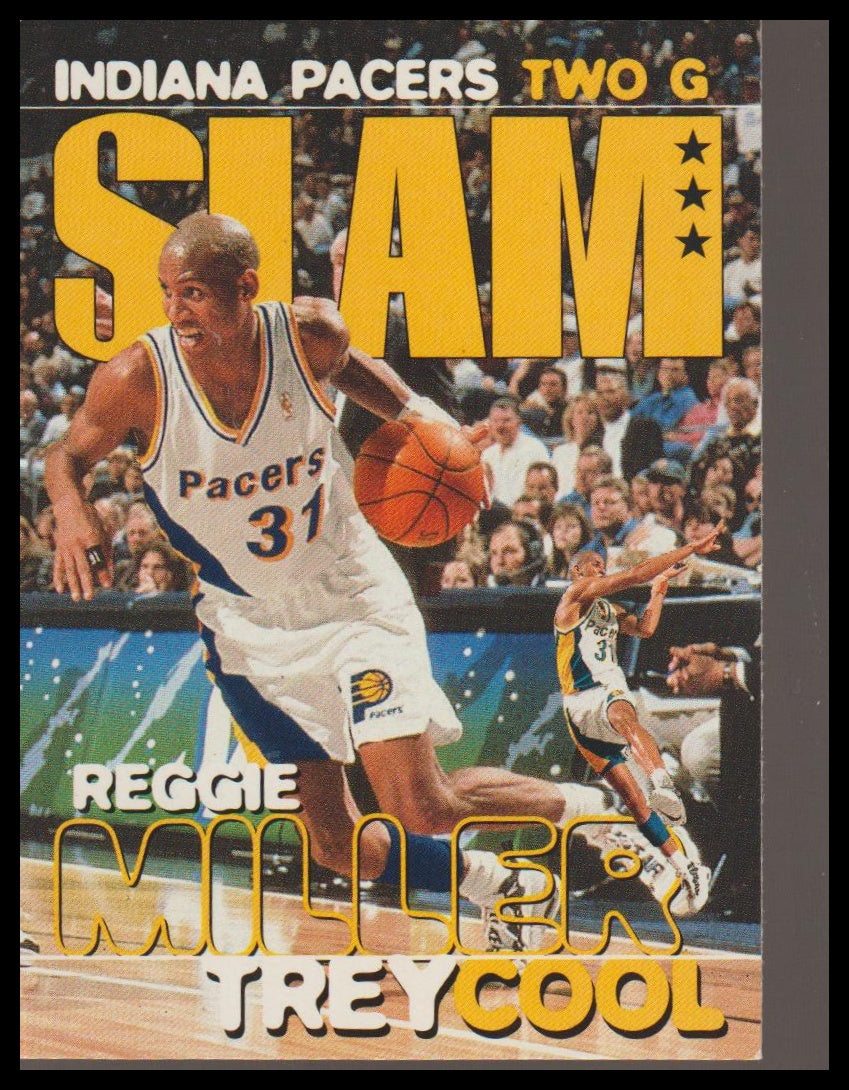 1996-97 Hoops #322 Reggie Miller HOF Slam Trey COOL