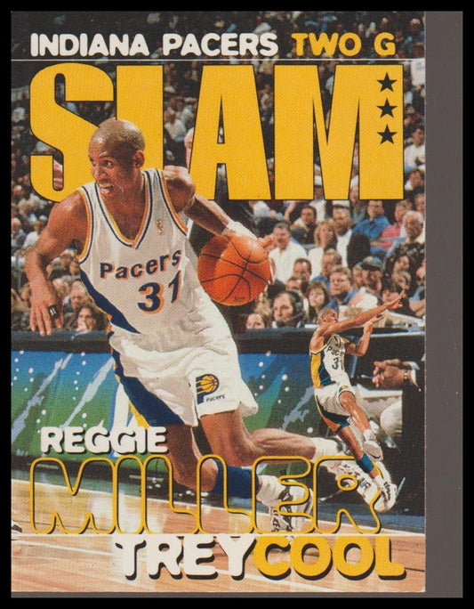 1996-97 Hoops #322 Reggie Miller HOF Slam Trey COOL
