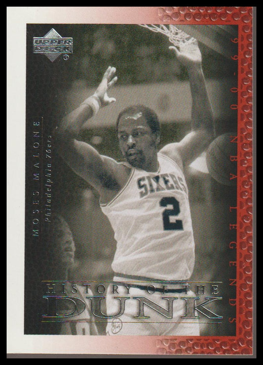 1999-00 Upper Deck Legends #59 Moses Malone History of the DUNK