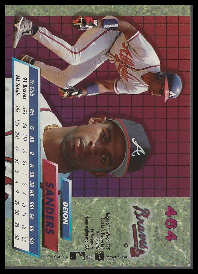 1992 Ultra #464 Deion Sanders