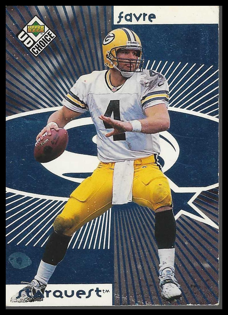 1998 UD Choice #4 Brett Favre StarQuest Green