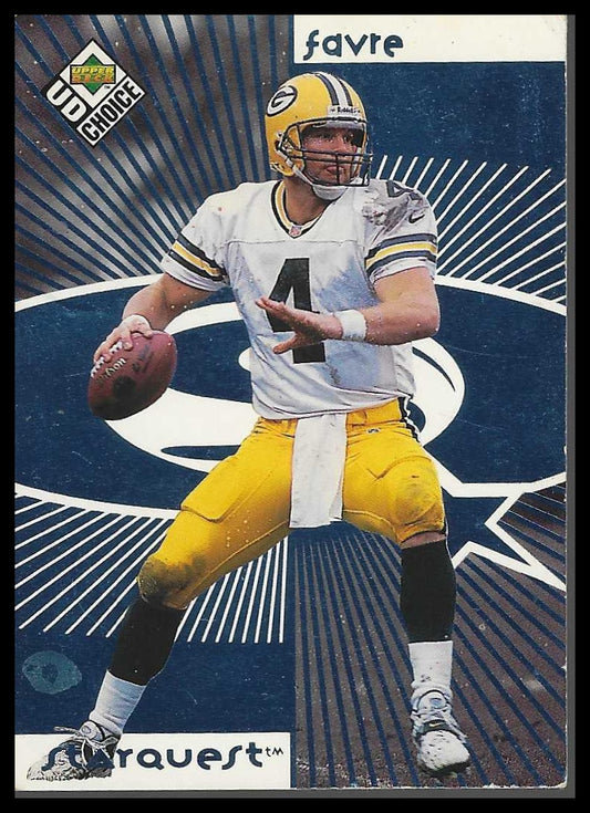 1998 UD Choice #4 Brett Favre StarQuest Green