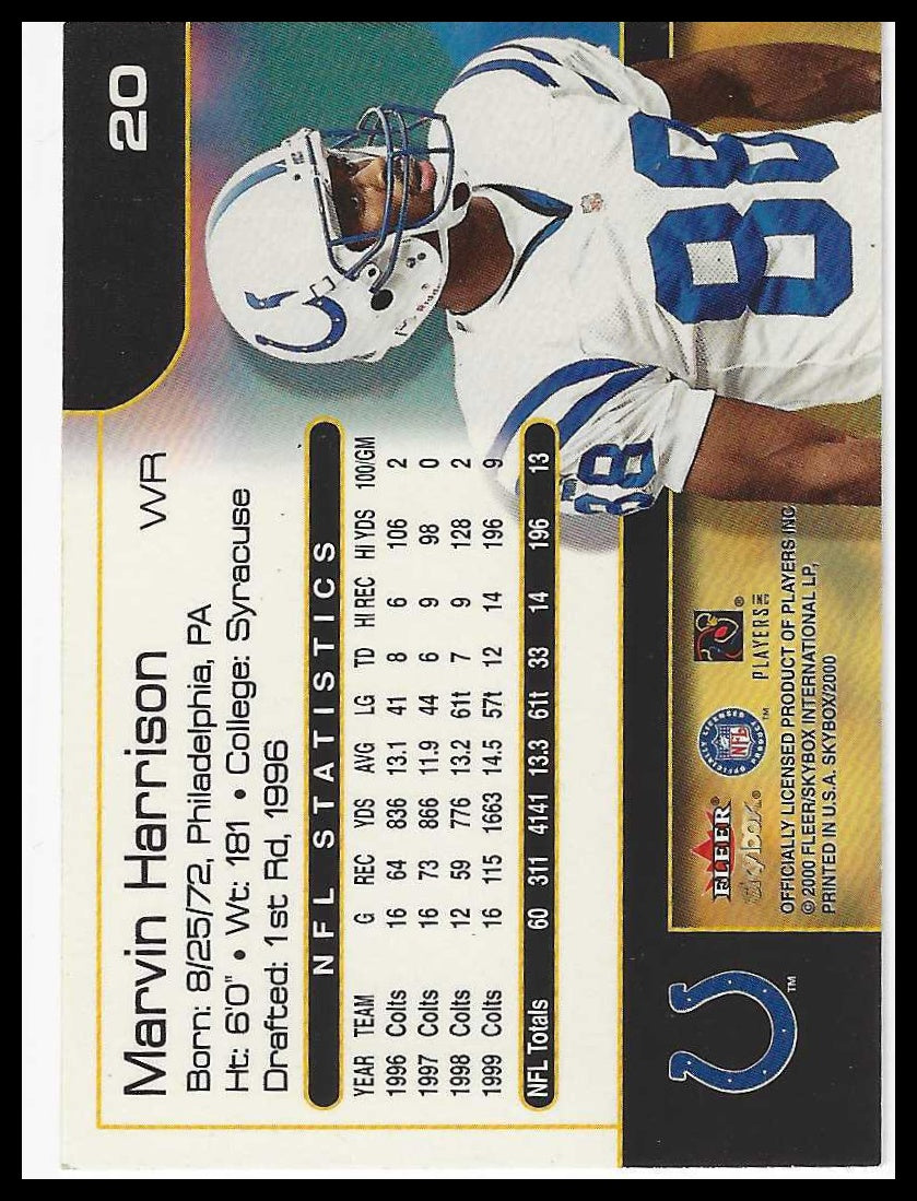 2000 SkyBox #20 Marvin Harrison