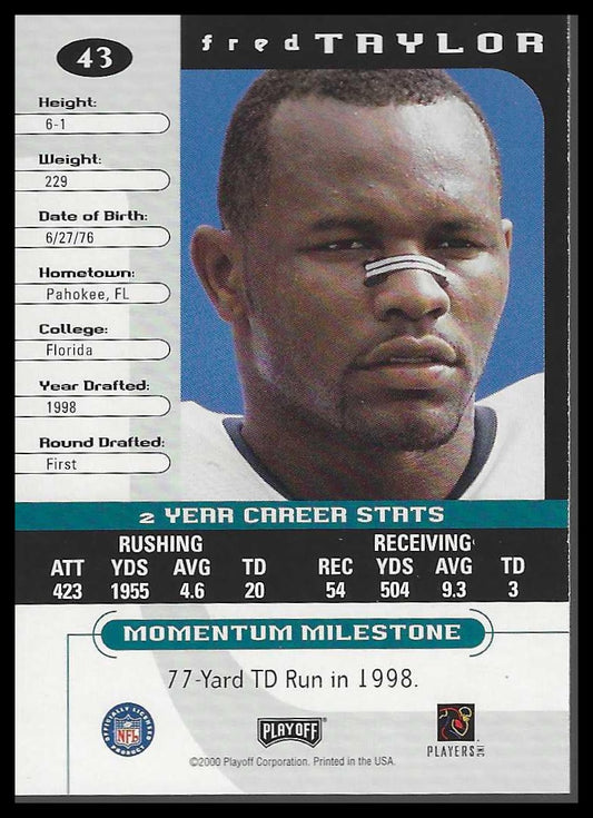2000 Playoff Momentum #43 Fred Taylor