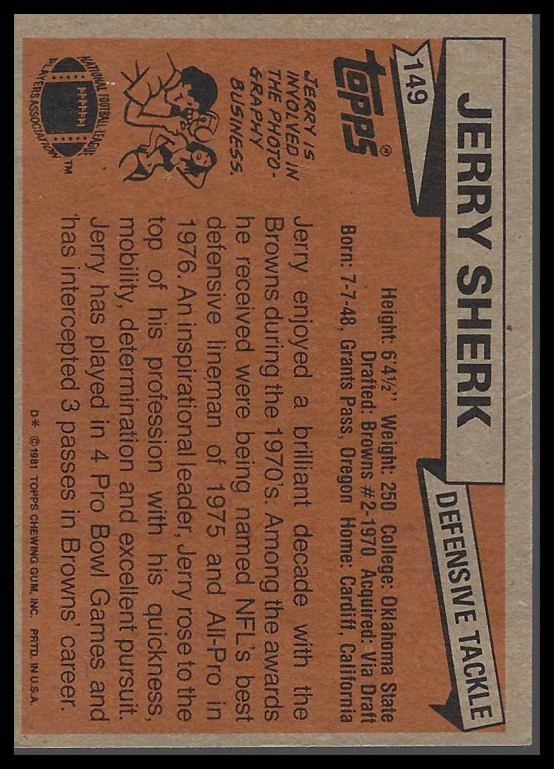 1981 Topps #149 Jerry Sherk