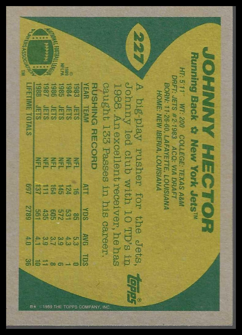 1989 Topps #227 Johnny Hector